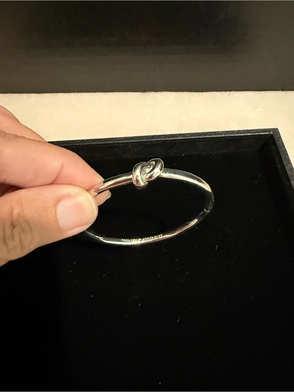 Kate Spade New York Sailor's Knot Hinge Bracelet Silvertone